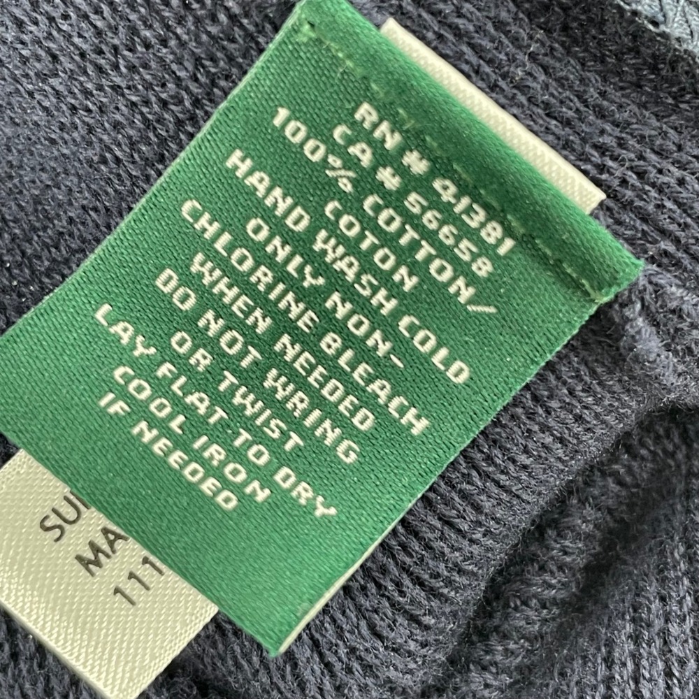 Lauren Ralph Lauren Navy Blue Sweater-Knit Blazerβ Gold Crest Buttons M Preppy - Picture 5 of 8
